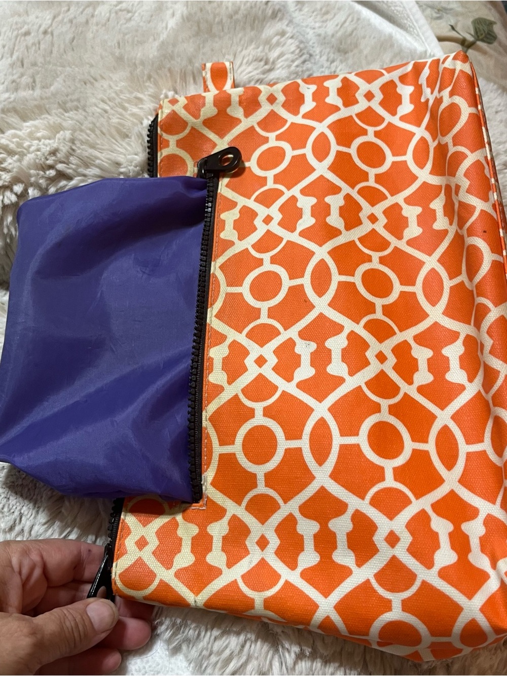 Orange Geometric Makeup Organizer Pouch
02-21 - Picture 6 of 7